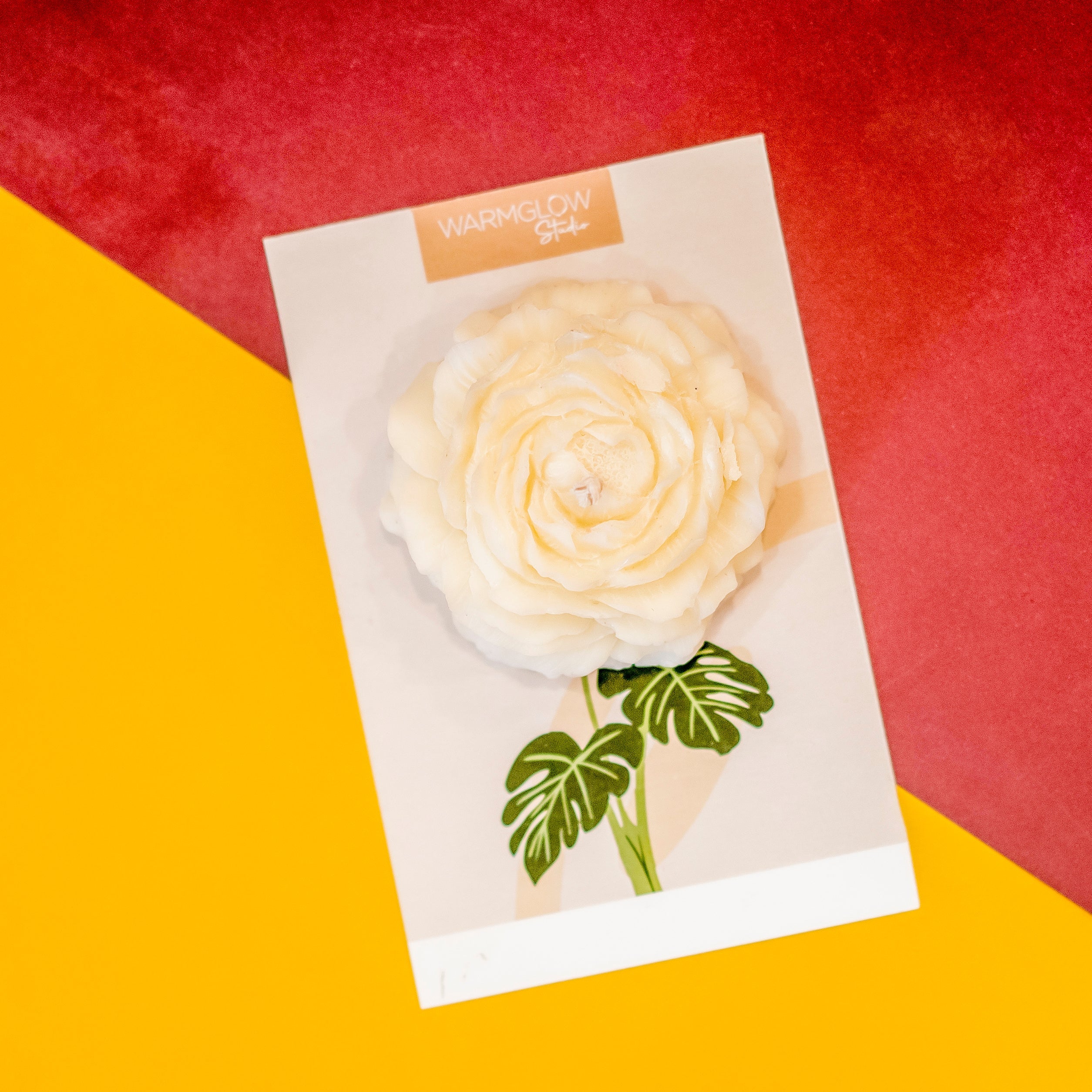 Flower Card – Handpoured Flower Candle on Art Card