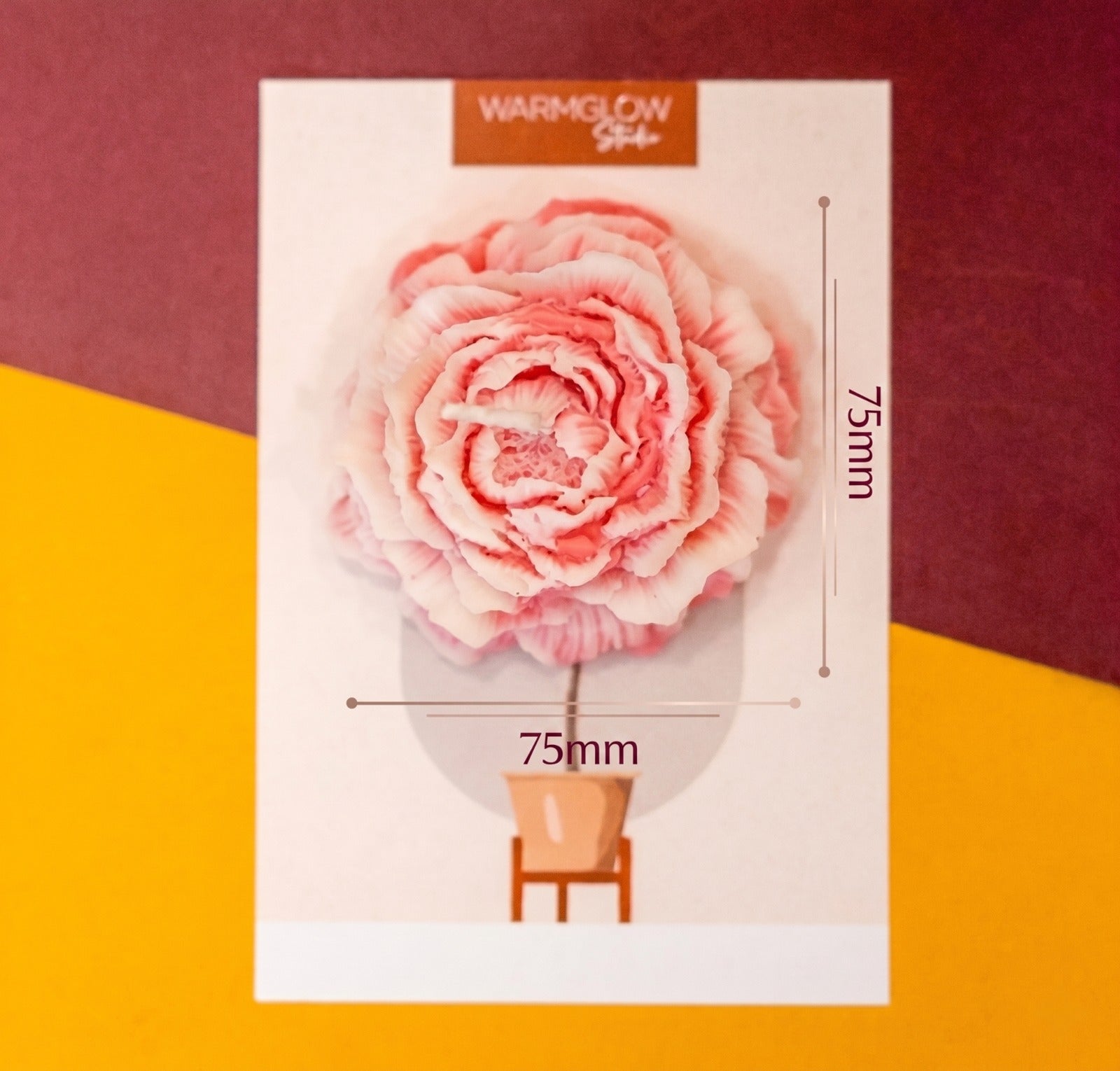 Flower Card – Handpoured Flower Candle on Art Card