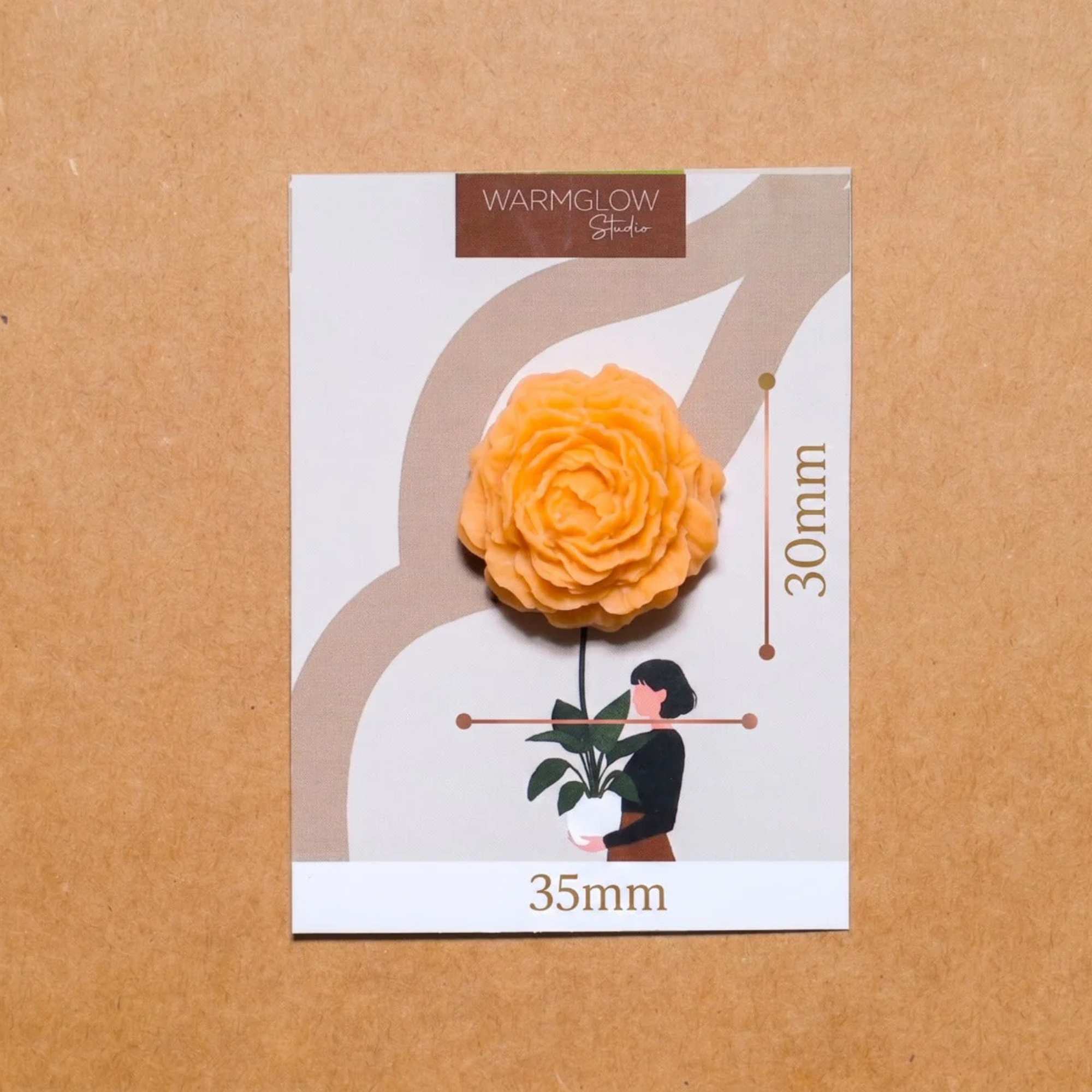 Flower Card – Handpoured Flower Candle on Art Card