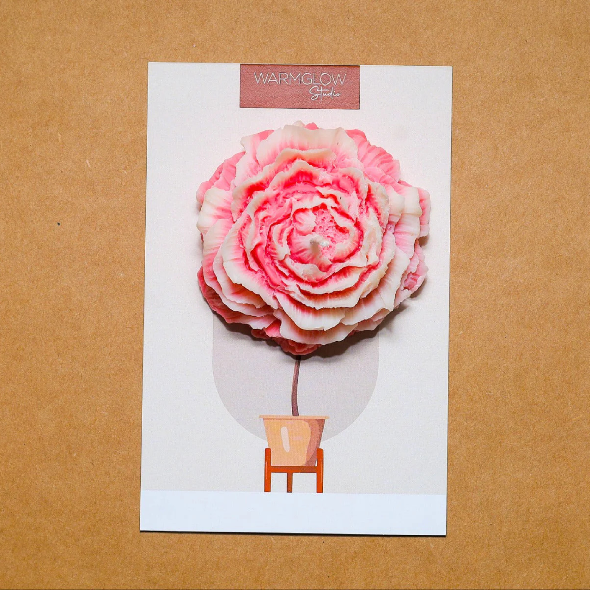 Flower Card – Handpoured Flower Candle on Art Card