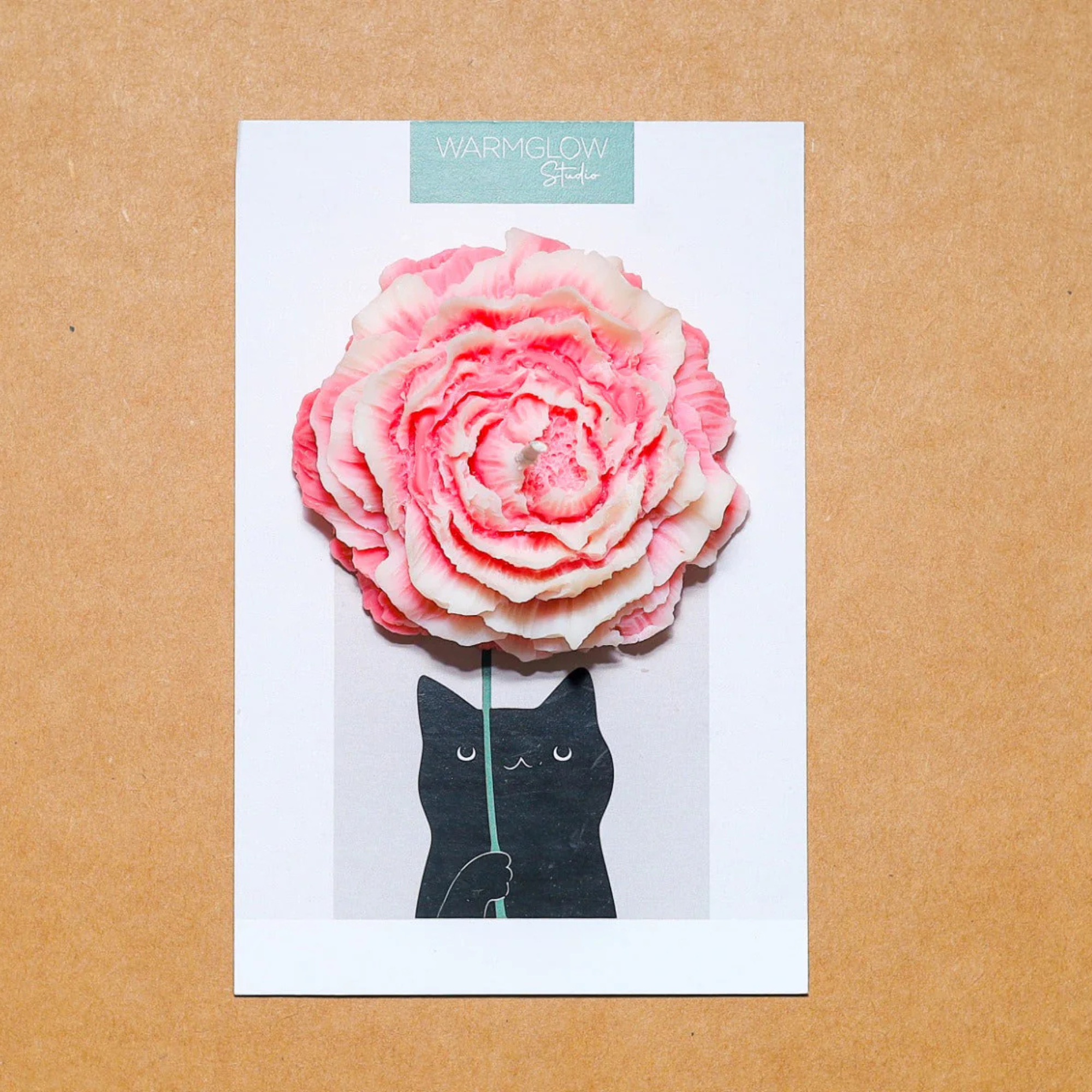 Flower Card – Handpoured Flower Candle on Art Card