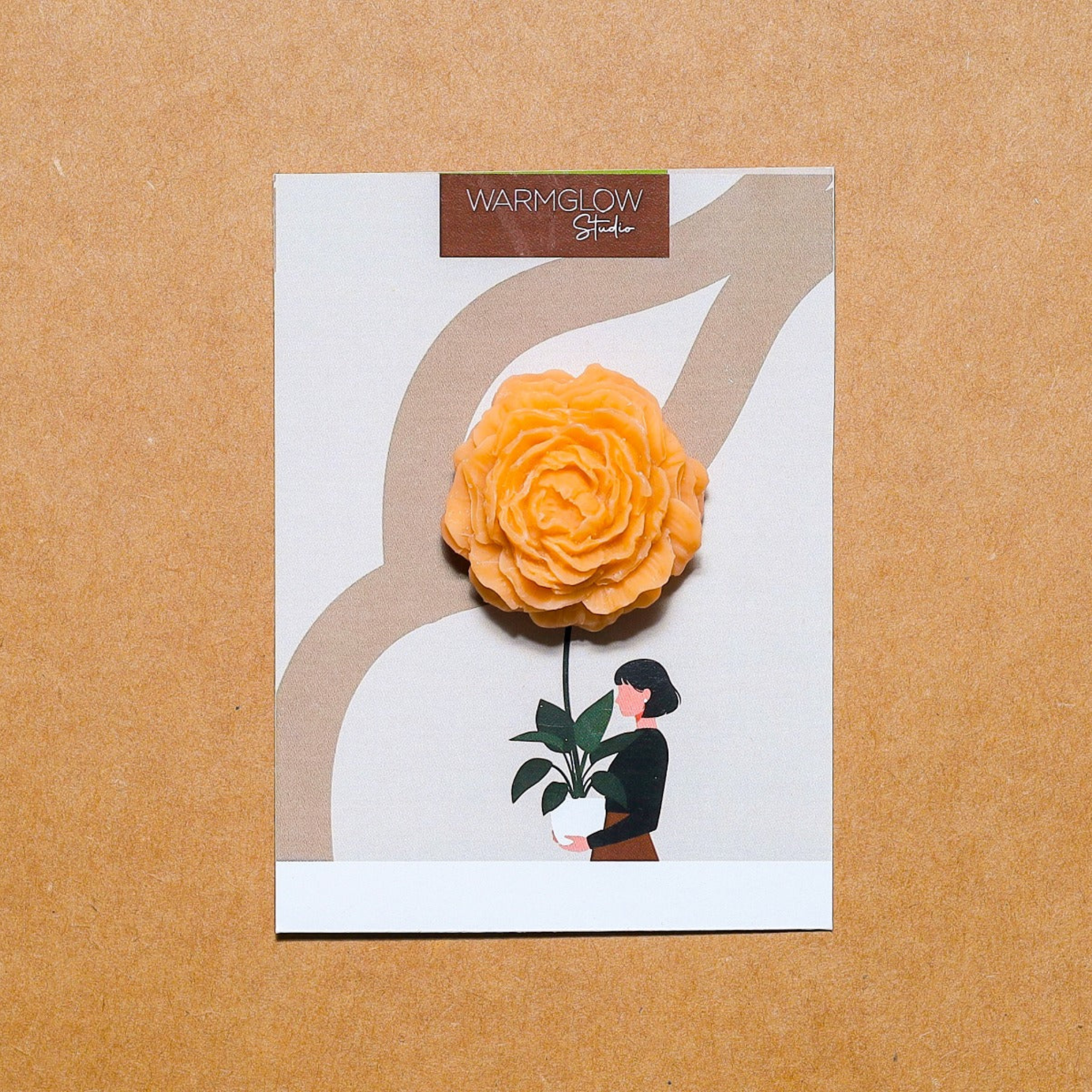 Flower Card – Handpoured Flower Candle on Art Card