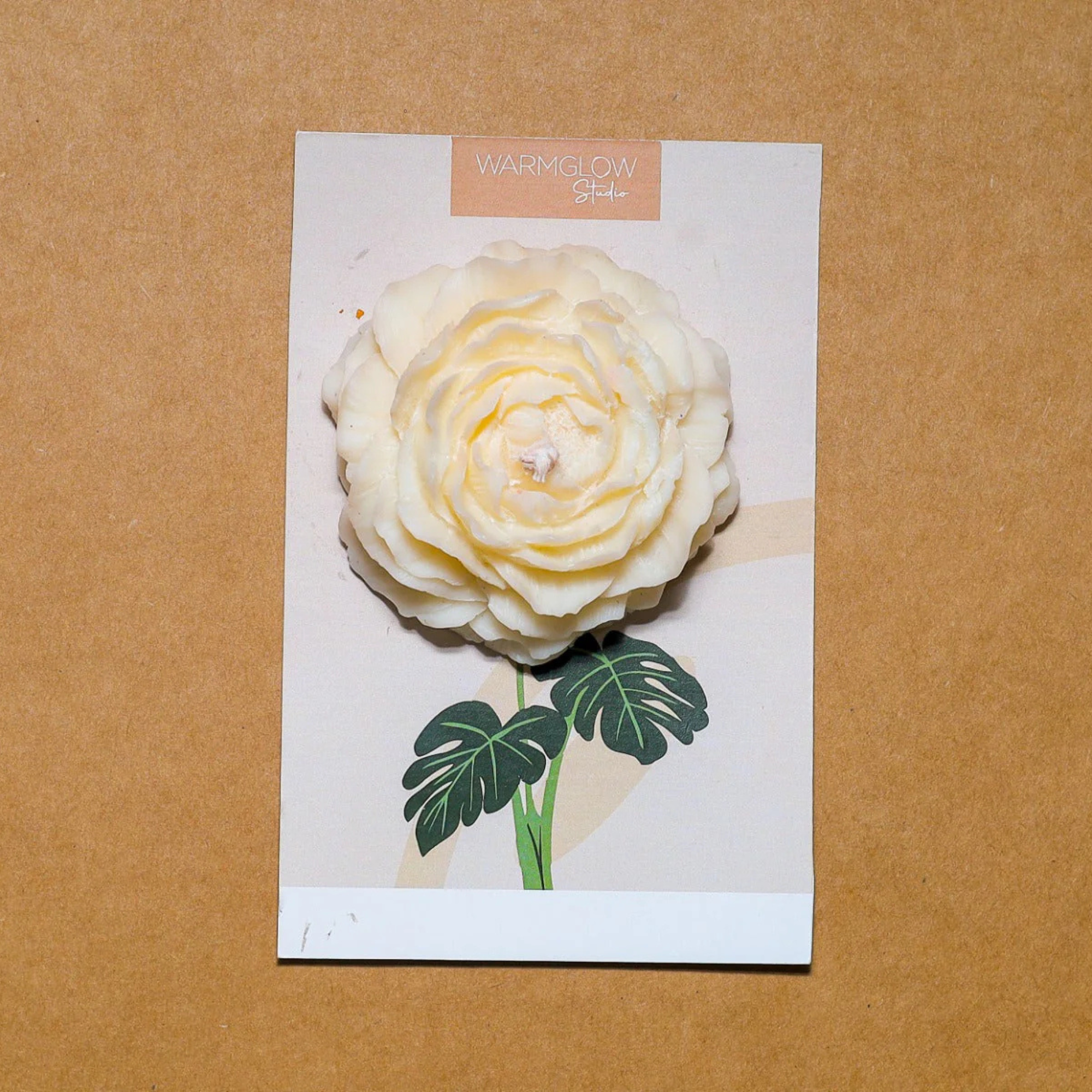 Flower Card – Handpoured Flower Candle on Art Card